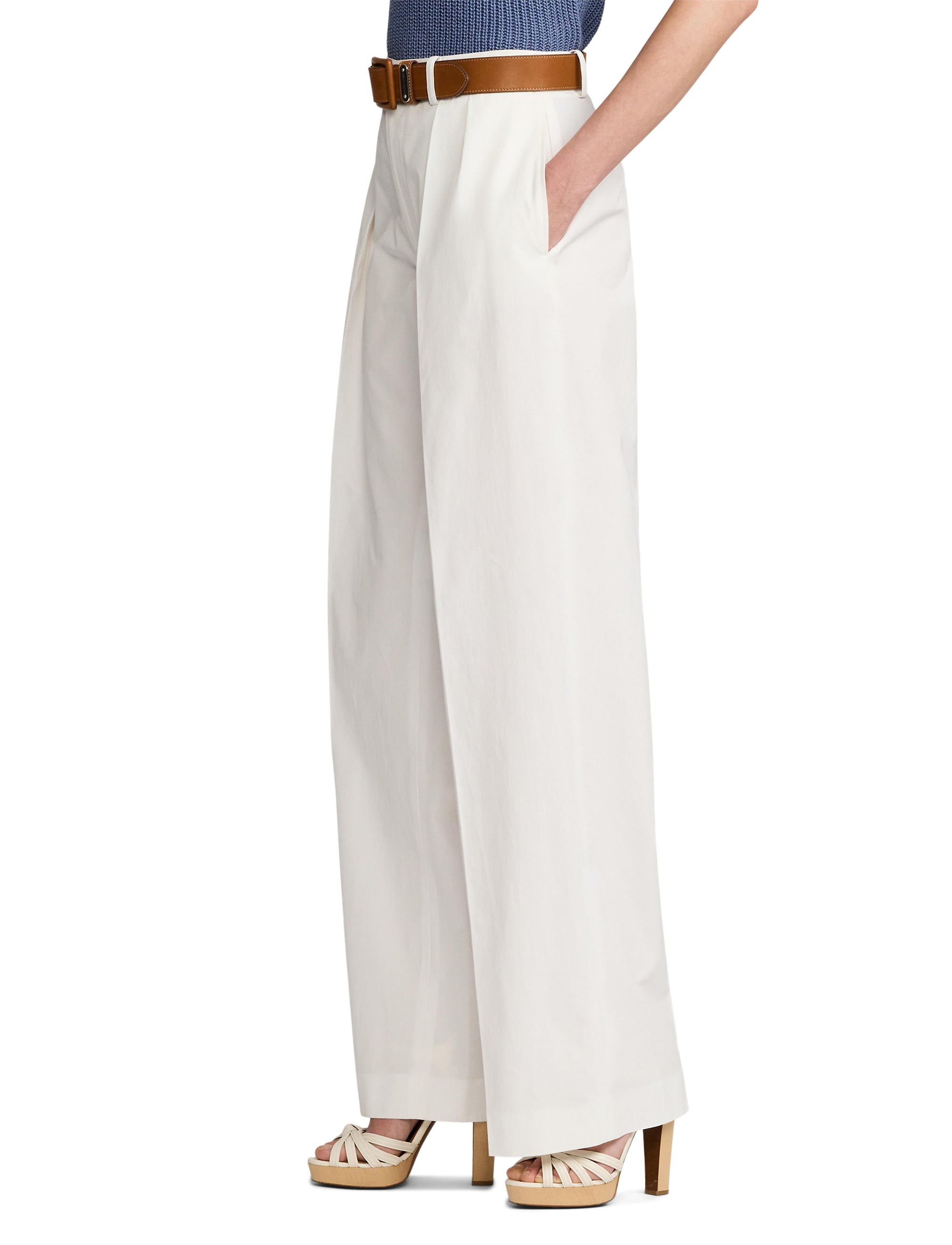 Jody trousers in washed cotton - White