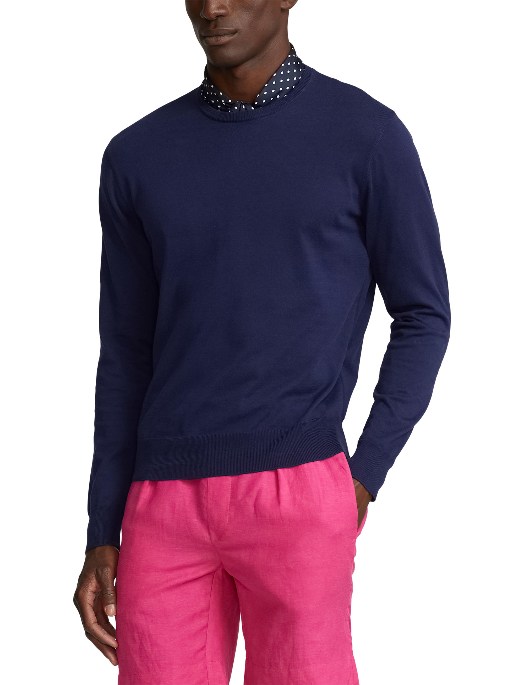 Pull col rond en coton - Spring Navy