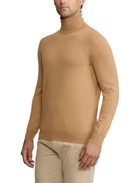 Pull à col roulé en cachemire - Camel Melange