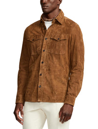 Surchemise résistante à l'eau en daim - Chestnut Brown