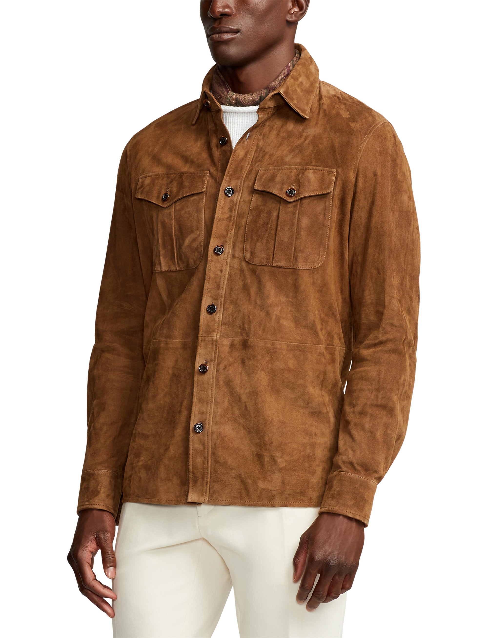 Surchemise résistante à l'eau en daim - Chestnut Brown