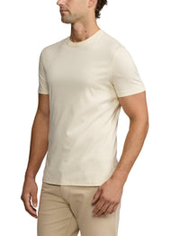 T-shirt à col rond en interlock  - Classic Cream