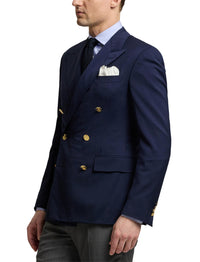 Gregory twill blazer with notched lapels - Navy
