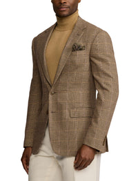 Veste de costume Kent prince-de-galles en laine - Cream, Light Brown & Multicolore