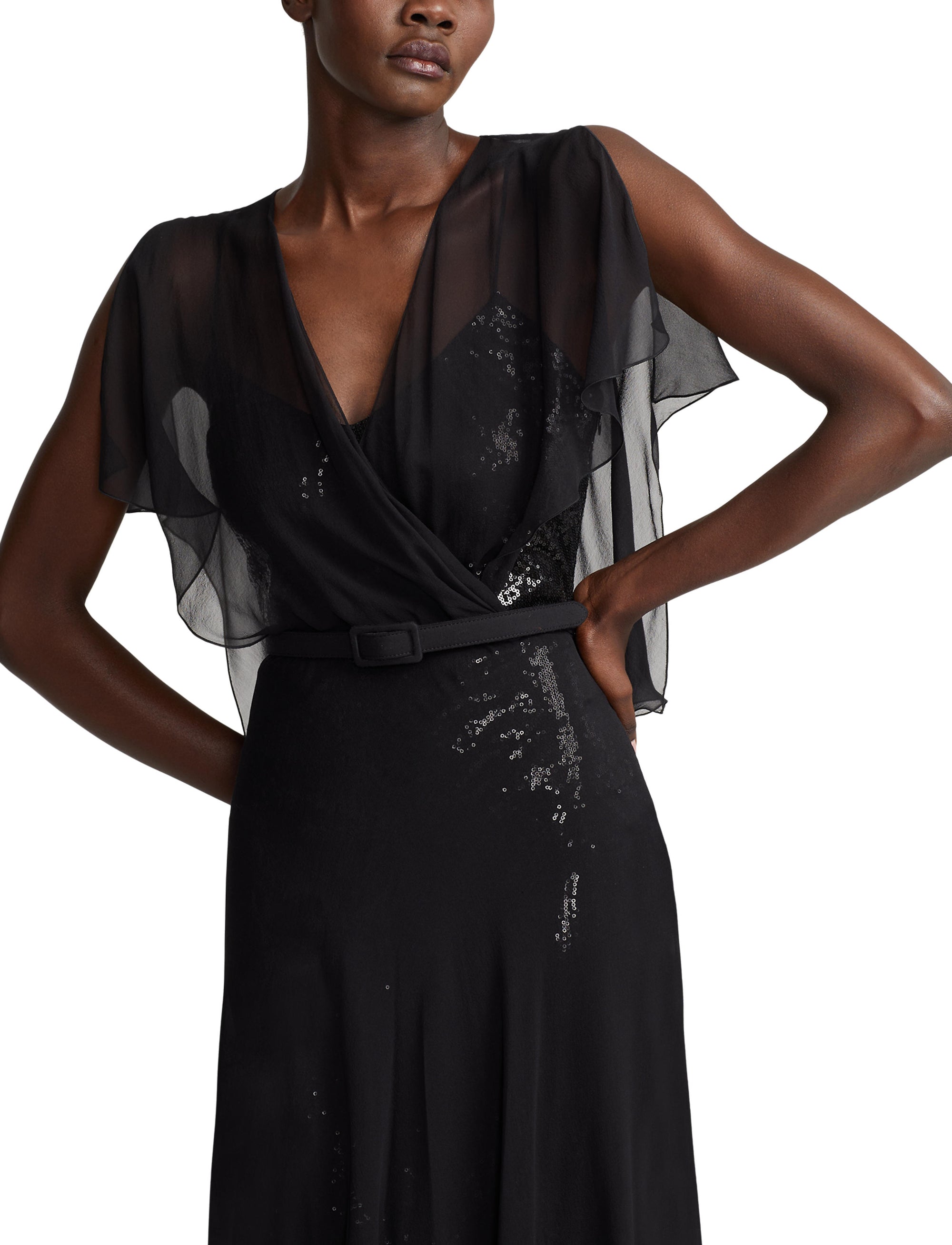 Robe Romaine en soie - Black