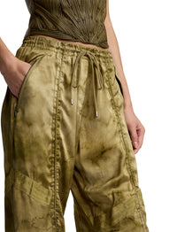Pantalon Killian motif en soie - Moss & Multicolore