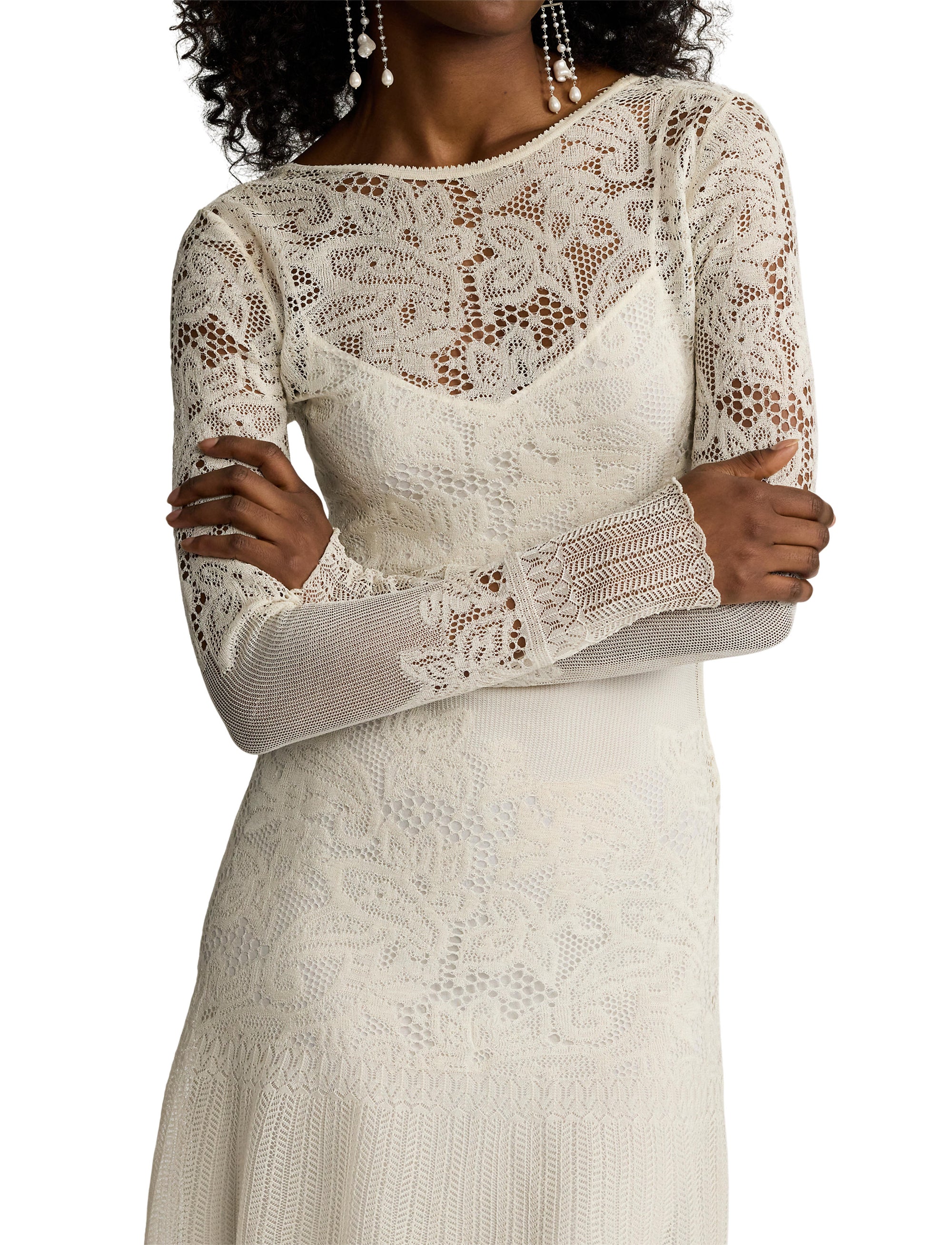 Robe-pull en soie - Lux Cream