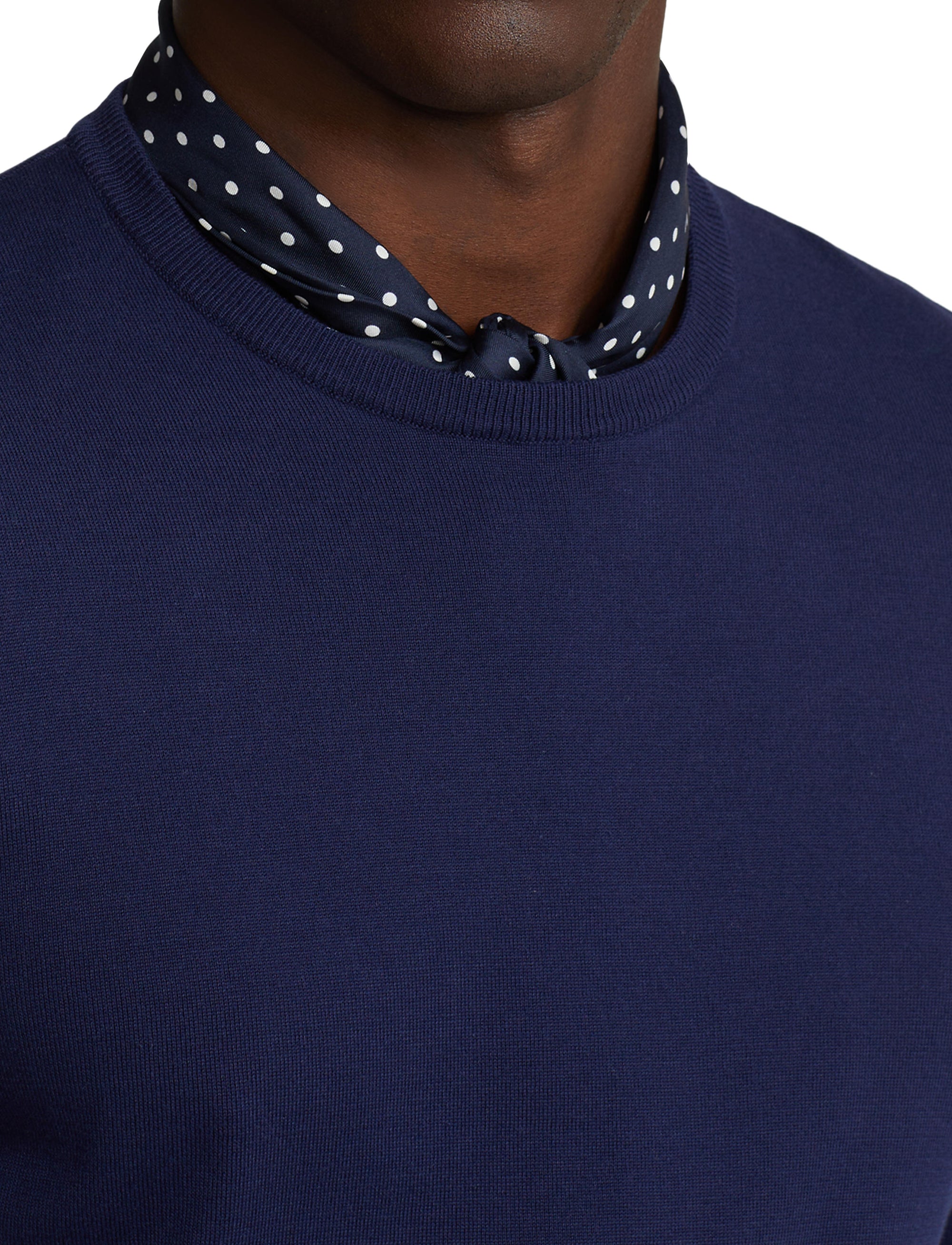 Pull col rond en coton - Spring Navy