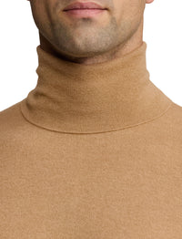 Pull à col roulé en cachemire - Camel Melange