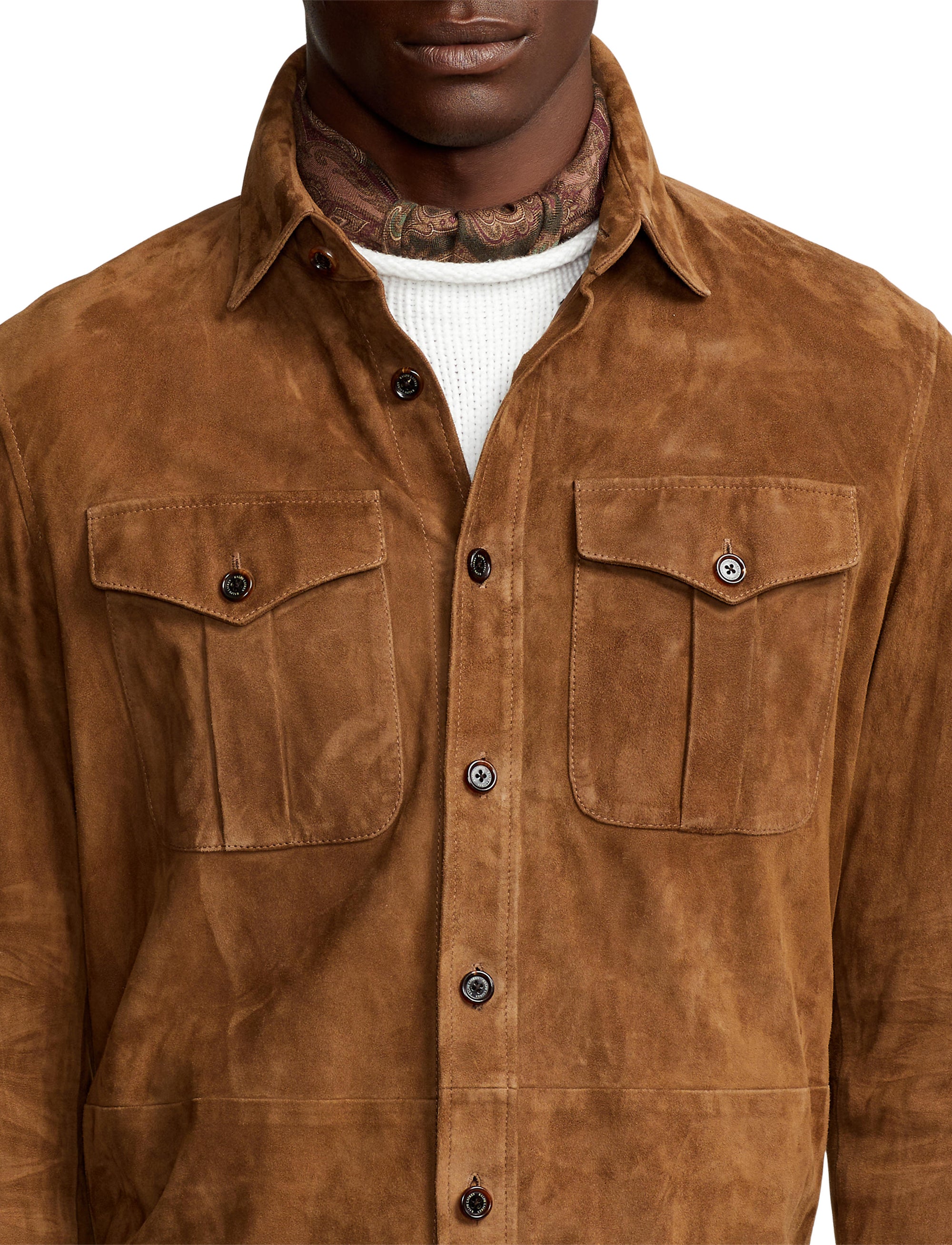 Surchemise résistante à l'eau en daim - Chestnut Brown