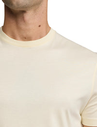 T-shirt à col rond en interlock  - Classic Cream