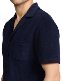 Riviera safari shirt in terry fleece - Classic Chairman Navy