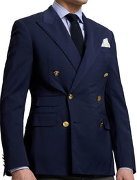 Gregory twill blazer with notched lapels - Navy
