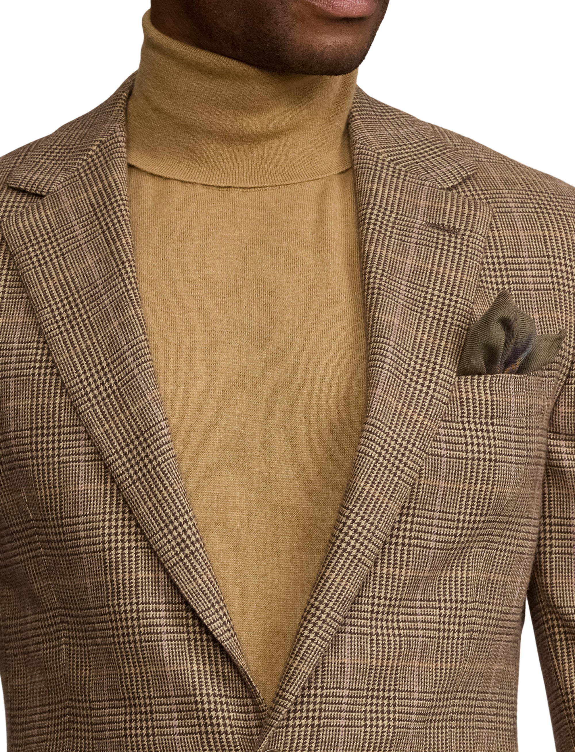 Veste de costume Kent prince-de-galles en laine - Cream, Light Brown & Multicolore