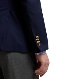Gregory twill blazer with notched lapels - Navy