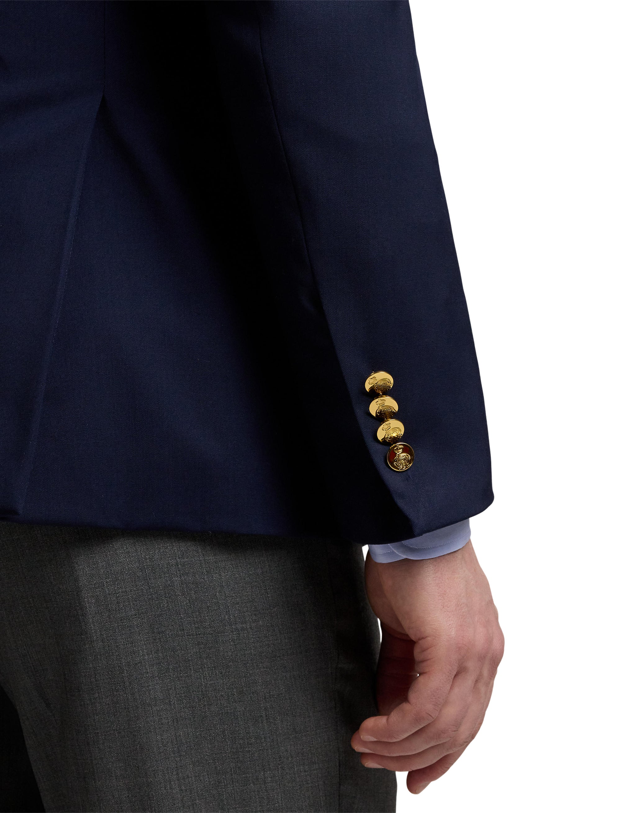 Gregory twill blazer with notched lapels - Navy