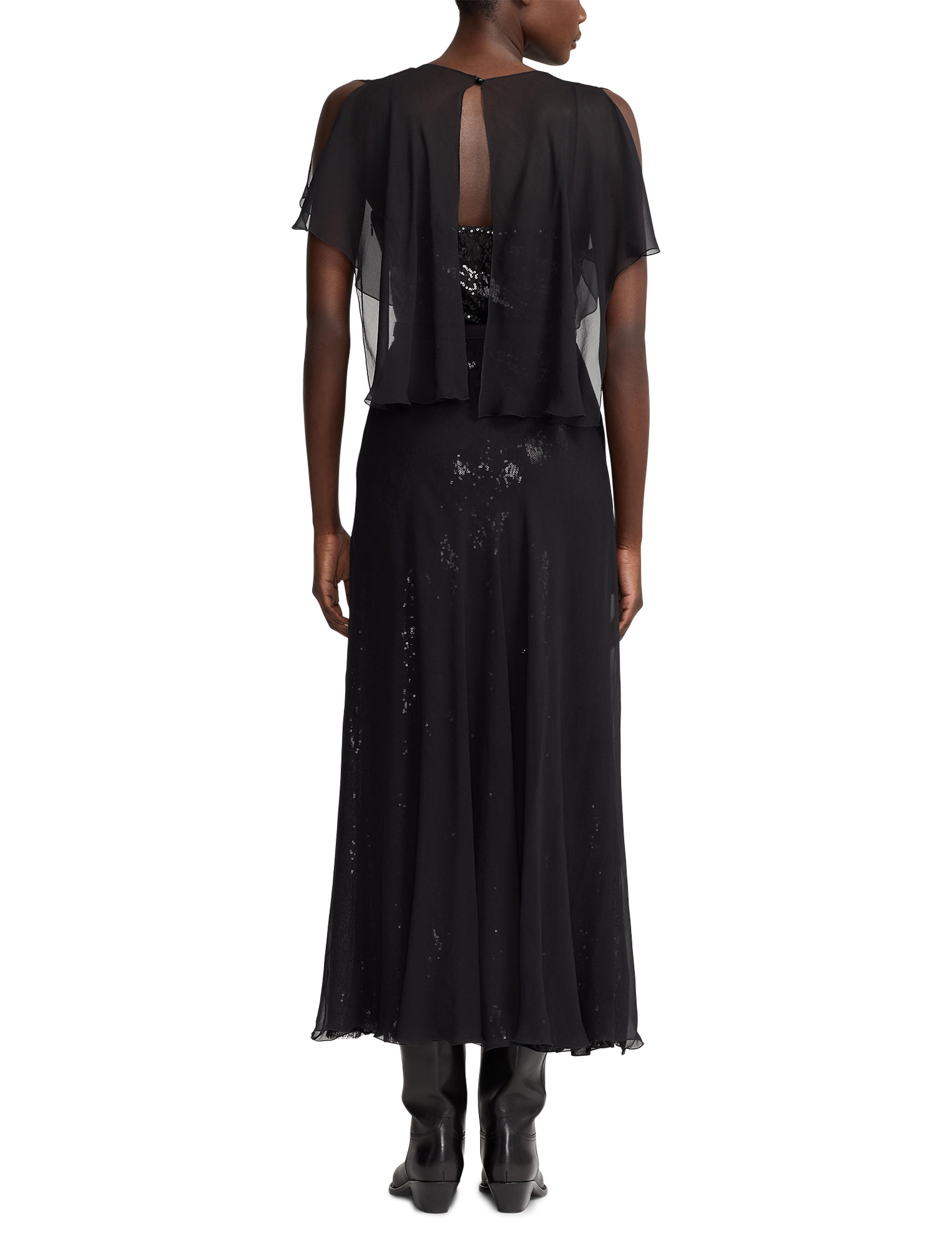 Robe Romaine en soie - Black
