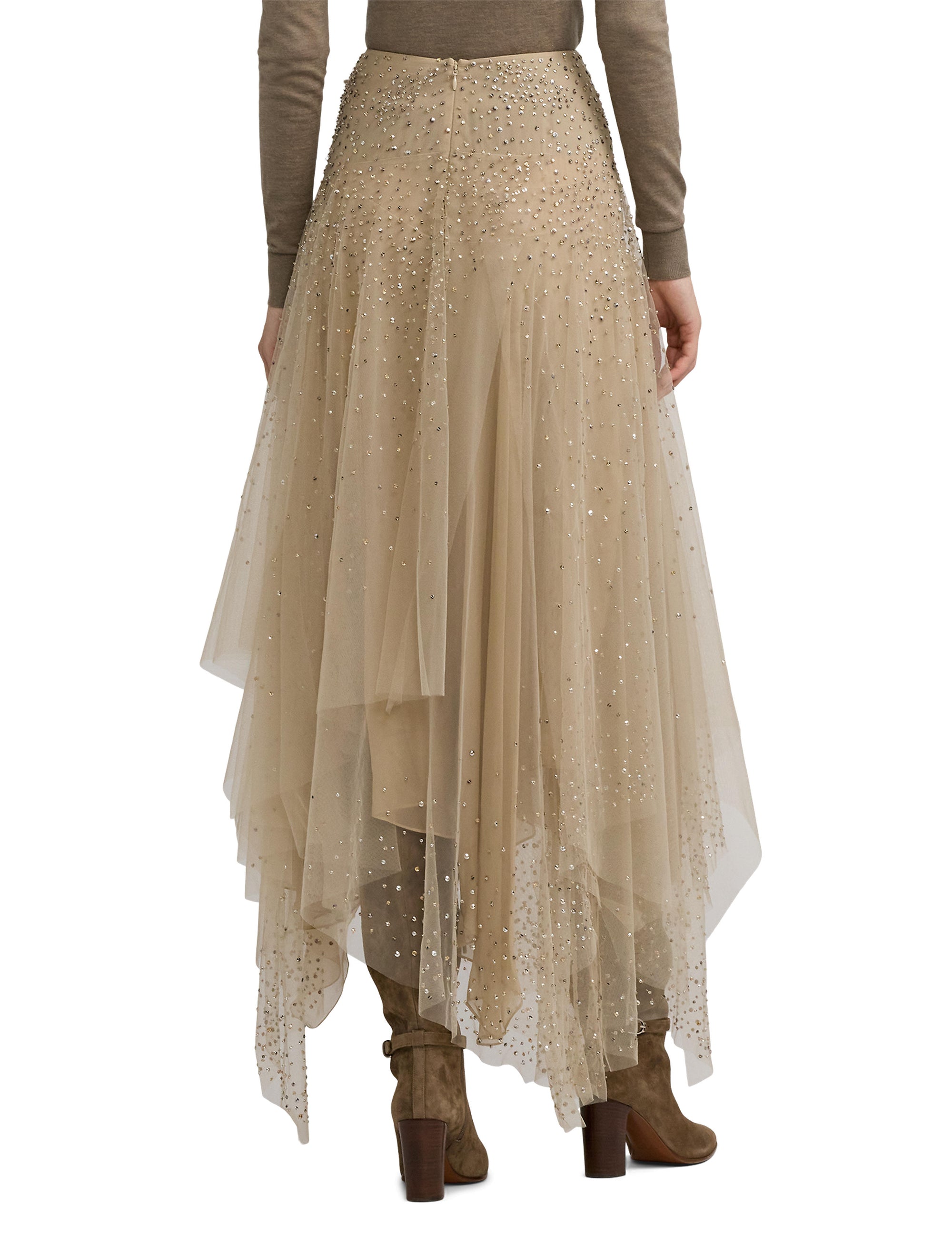 Jupe Daniela décorée en tulle - Mineral