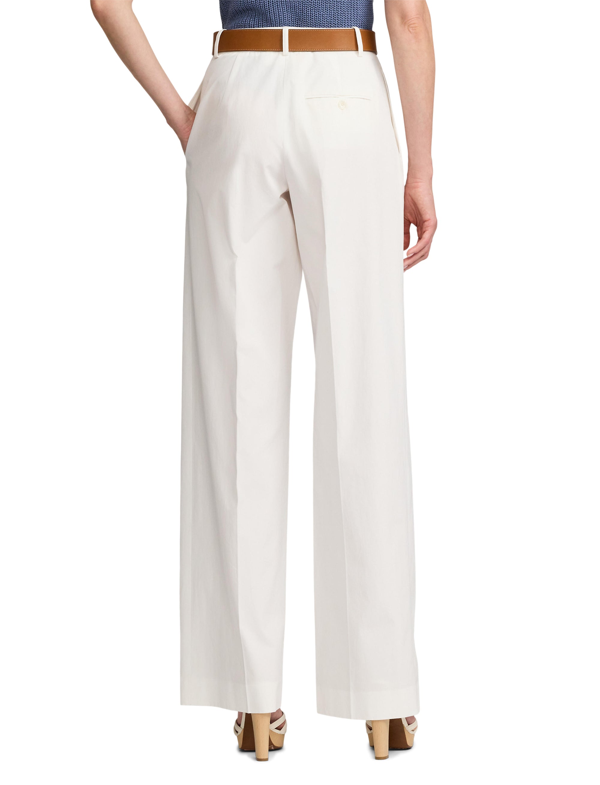 Jody trousers in washed cotton - White