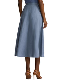 Erica skirt in linen - Cornflower