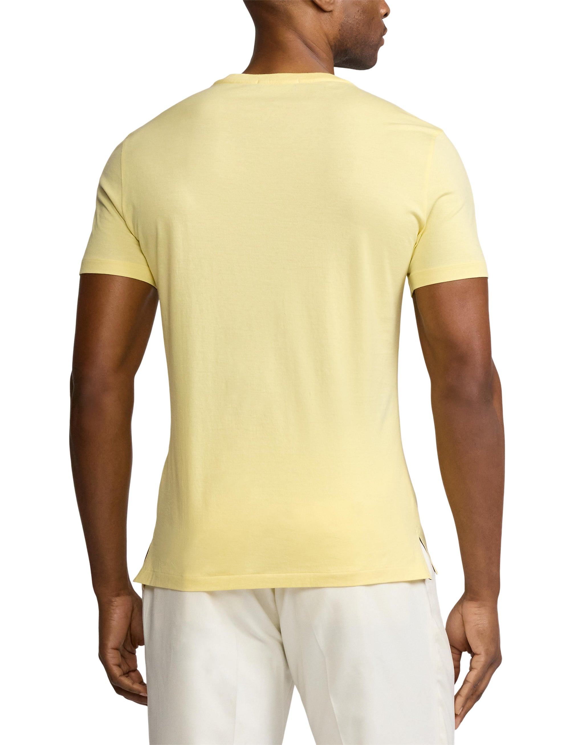 Round-neck T-shirt in Scottish yarn - Lemon Meringue