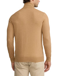Pull à col roulé en cachemire - Camel Melange