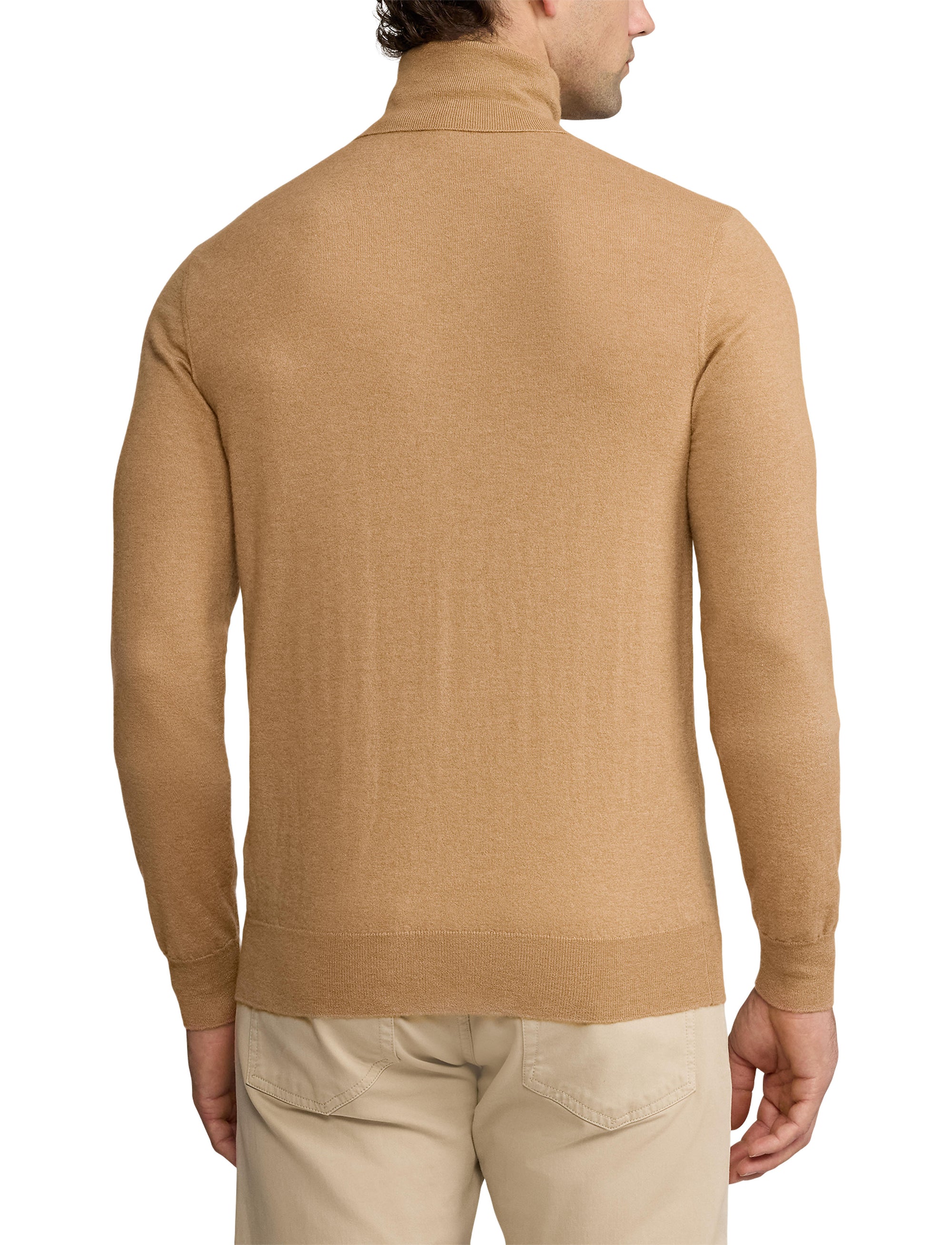 Pull à col roulé en cachemire - Camel Melange