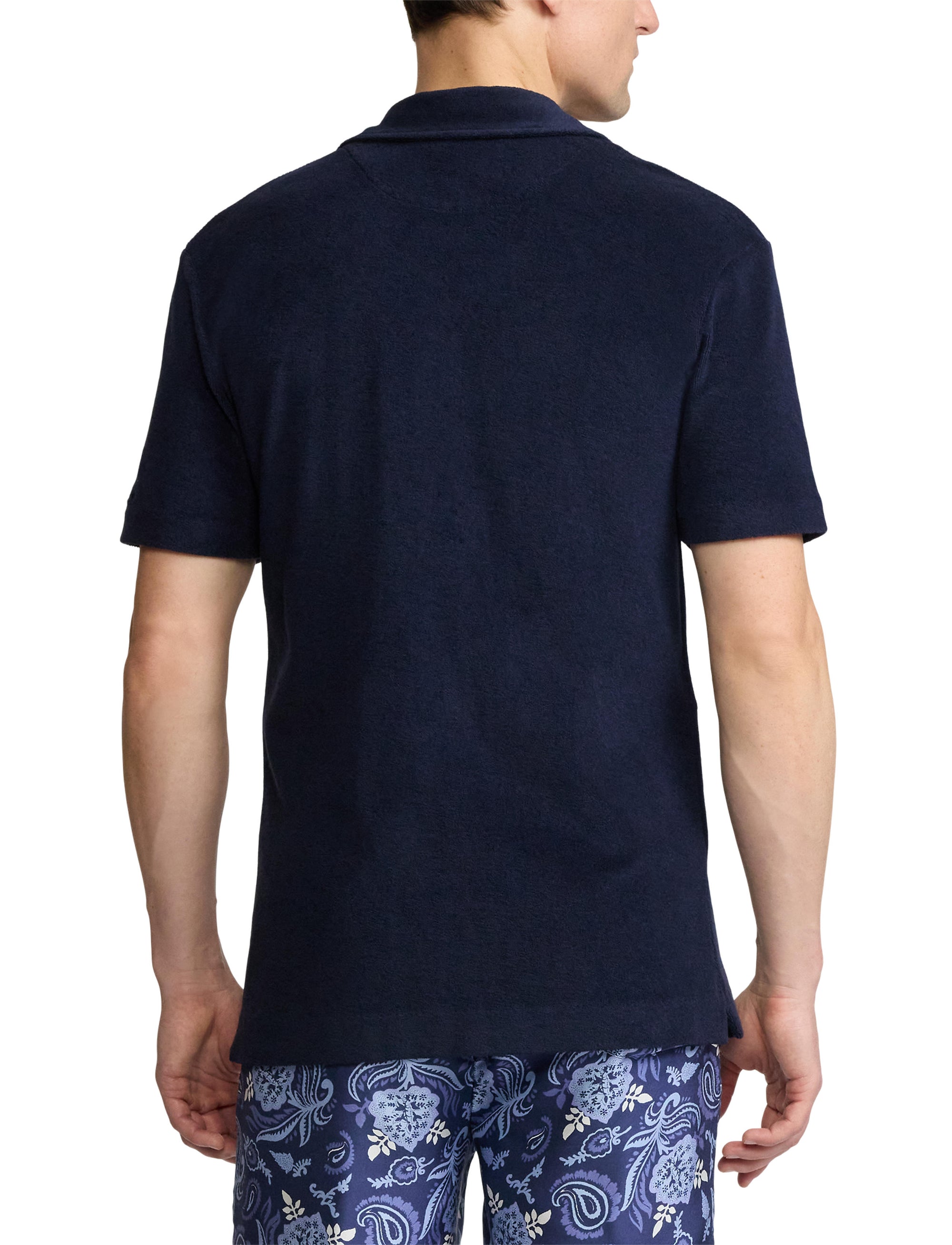 Riviera safari shirt in terry fleece - Classic Chairman Navy