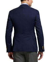 Gregory twill blazer with notched lapels - Navy