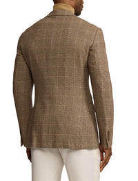 Veste de costume Kent prince-de-galles en laine - Cream, Light Brown & Multicolore