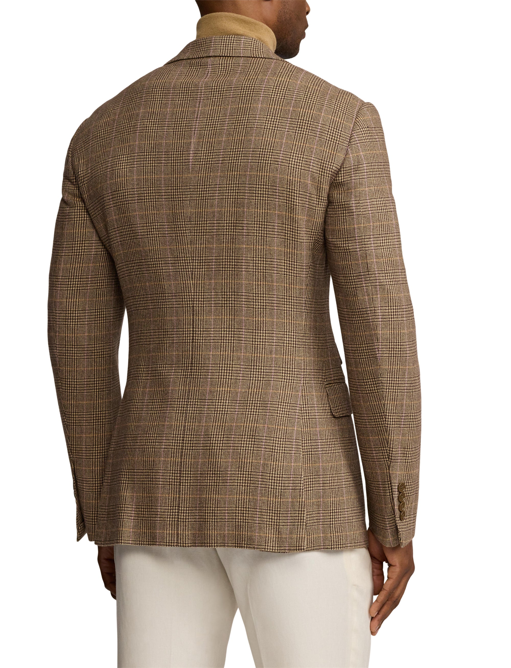 Veste de costume Kent prince-de-galles en laine - Cream, Light Brown & Multicolore