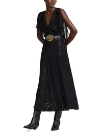 Robe Romaine en soie - Black