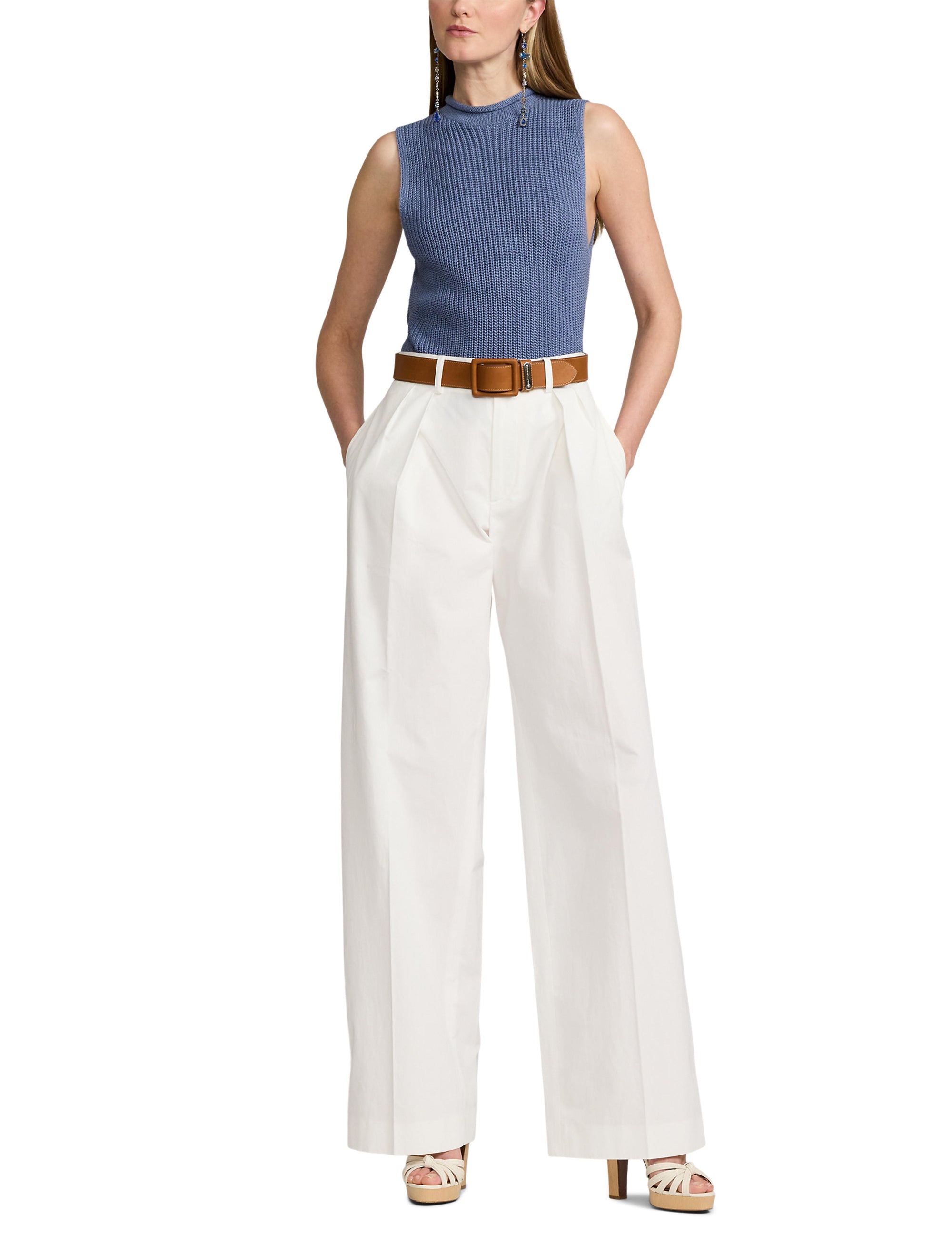 Jody trousers in washed cotton - White