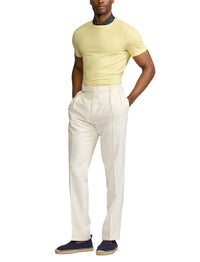 Round-neck T-shirt in Scottish yarn - Lemon Meringue