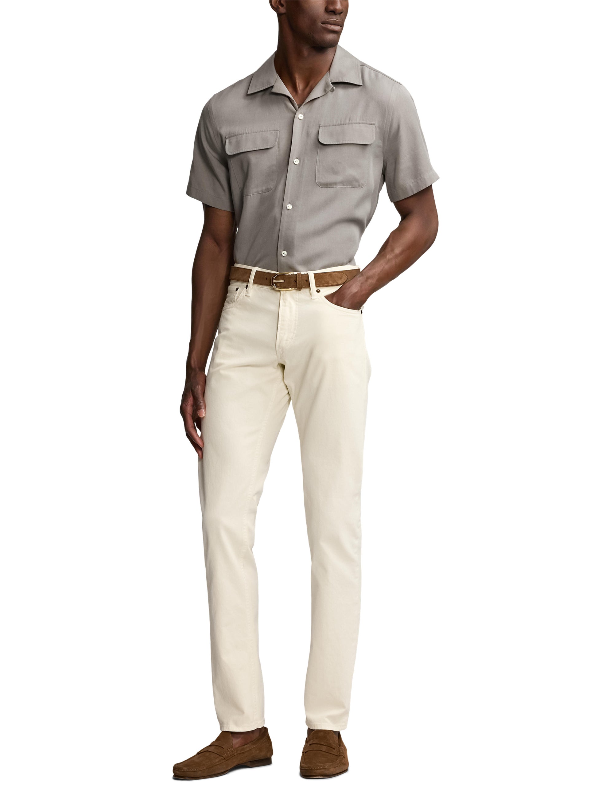 Safari twill shirt - Light Grey