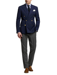 Gregory twill blazer with notched lapels - Navy