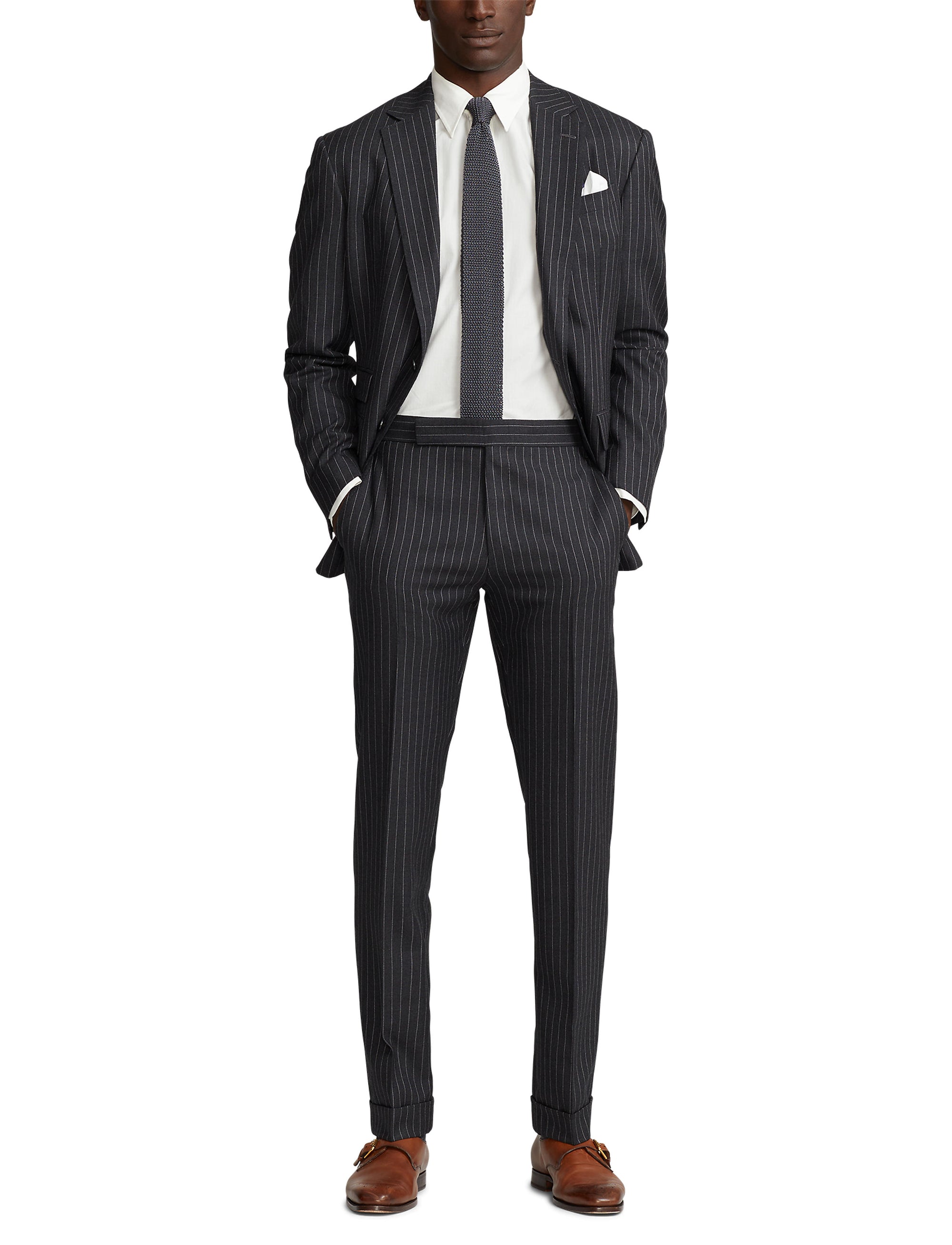 Kent wool suit - Dark Grey & Cream