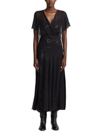 Robe Romaine en soie - Black