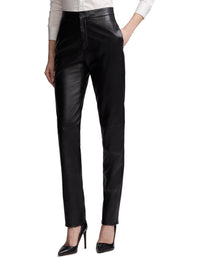 Pantalon Karly en cuir - Black