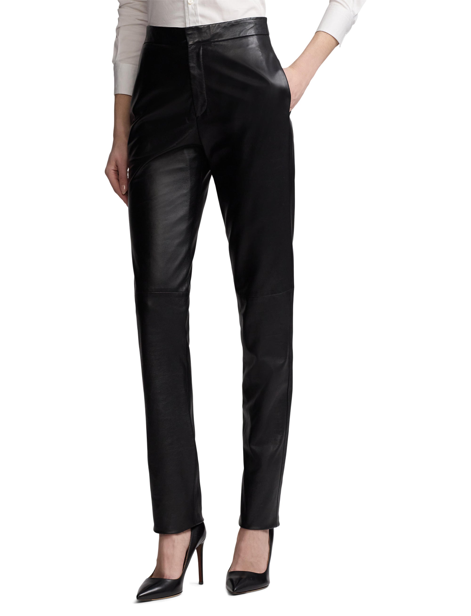Pantalon Karly en cuir - Black