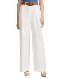 Jody trousers in washed cotton - White