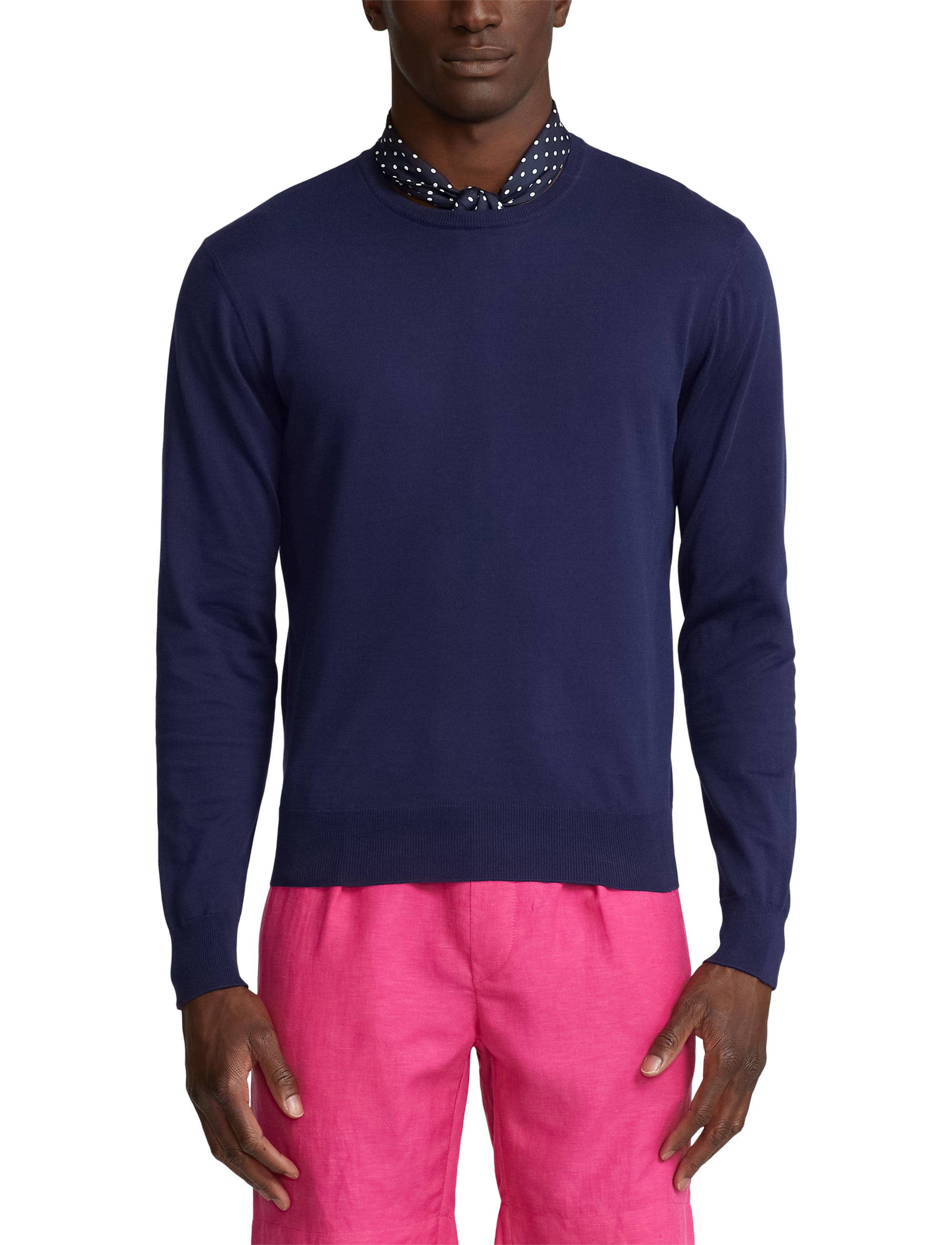 Pull col rond en coton - Spring Navy
