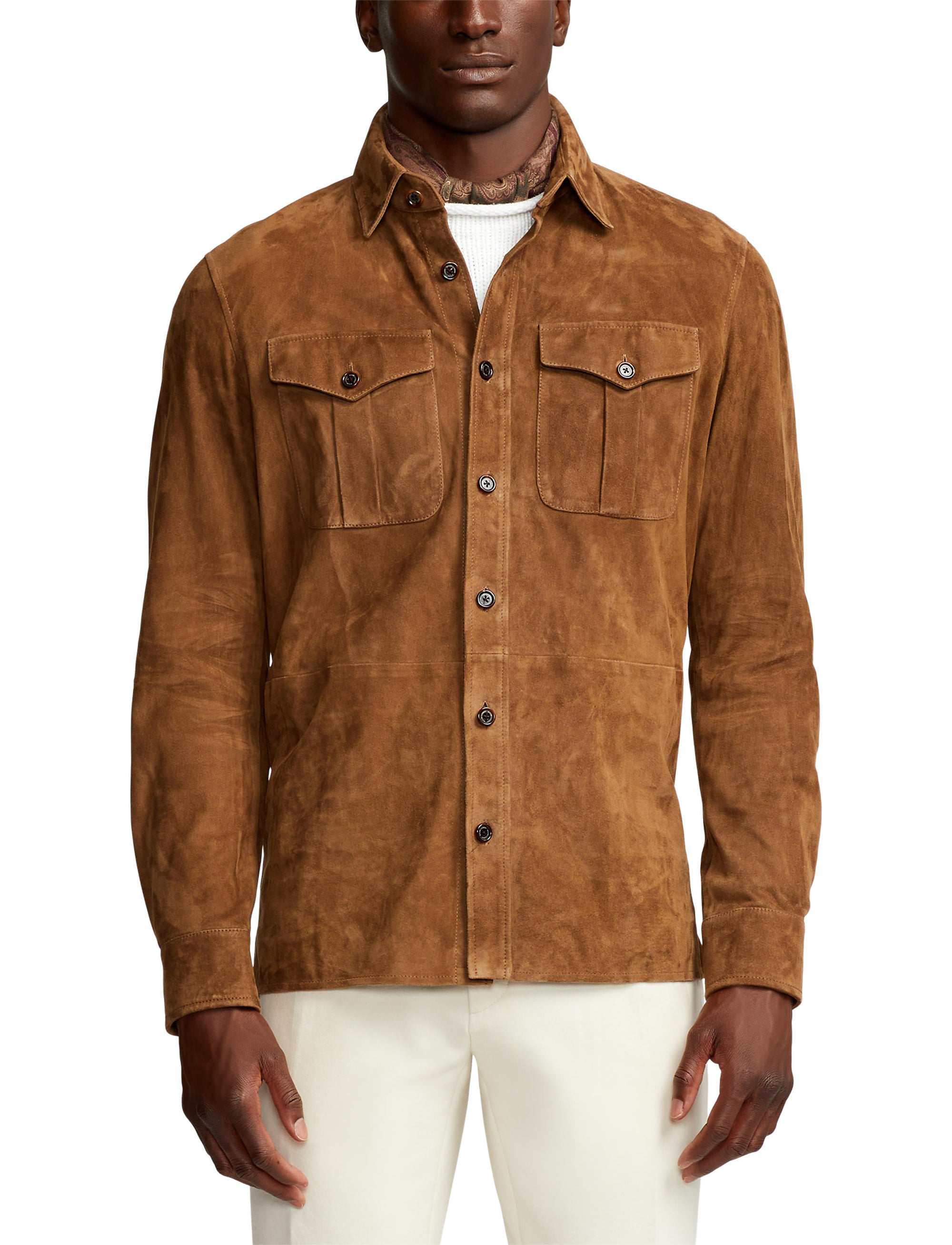 Surchemise résistante à l'eau en daim - Chestnut Brown