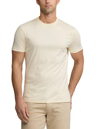 T-shirt à col rond en interlock  - Classic Cream