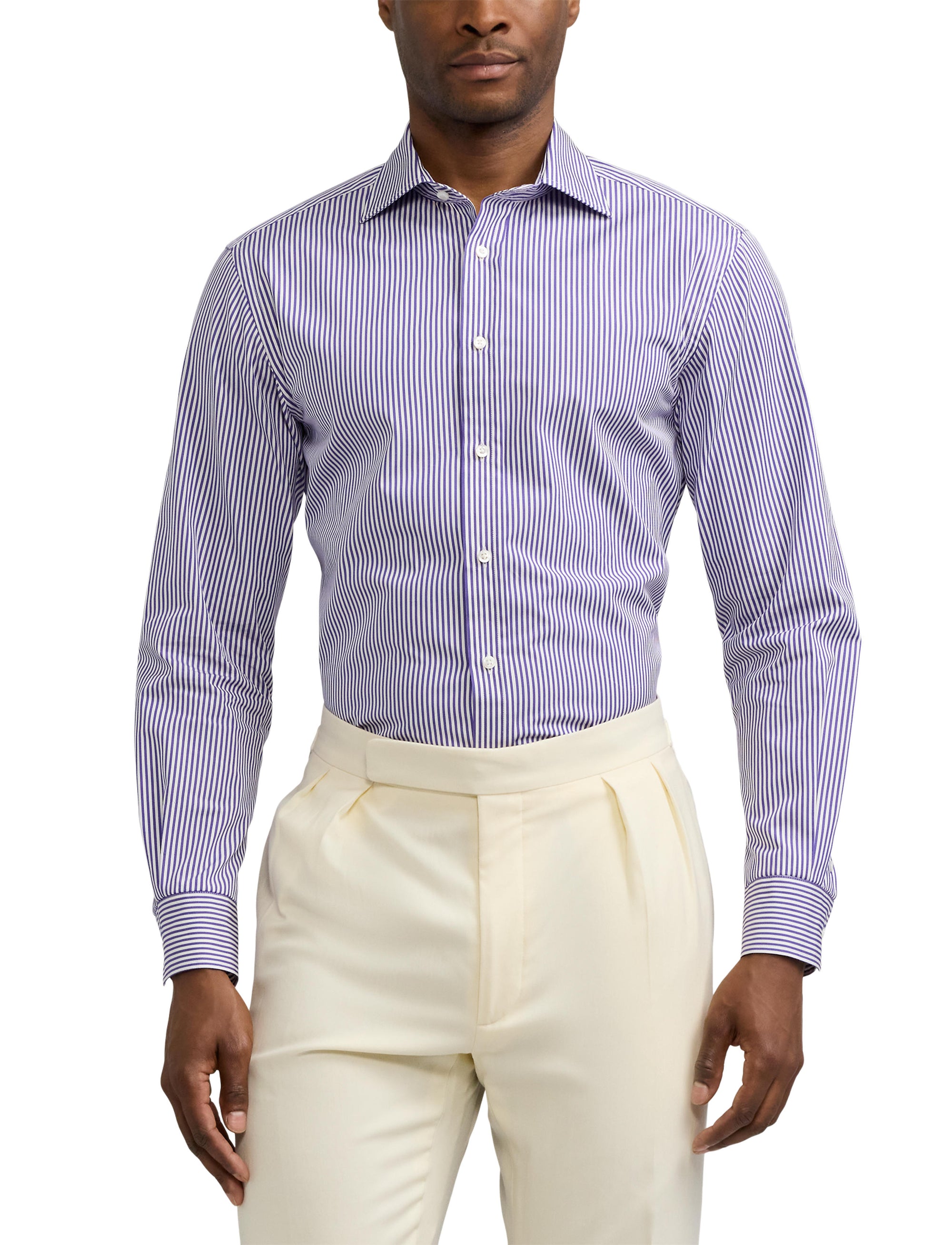 Bengal stripe poplin shirt - Prism Violet