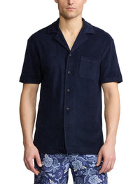 Riviera safari shirt in terry fleece - Classic Chairman Navy