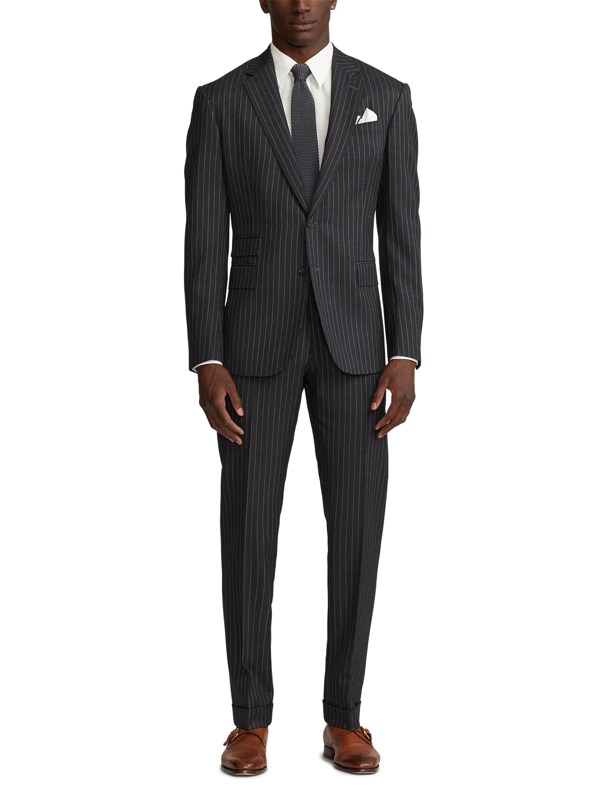 Kent wool suit - Dark Grey & Cream