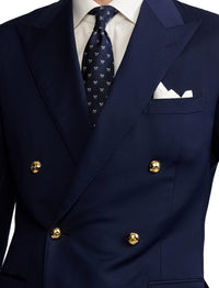 Cravate motif raquettes en soie - Navy