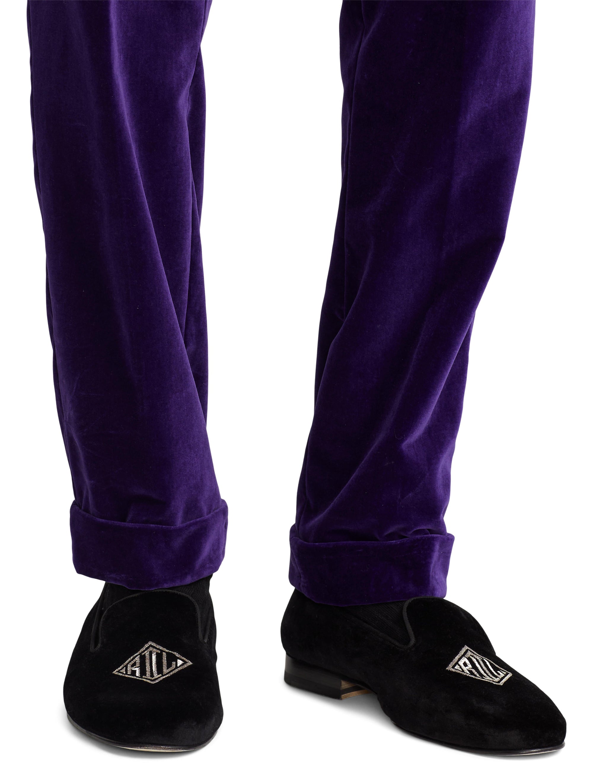 Alonzo bullion loafers in velvet - Polo Black