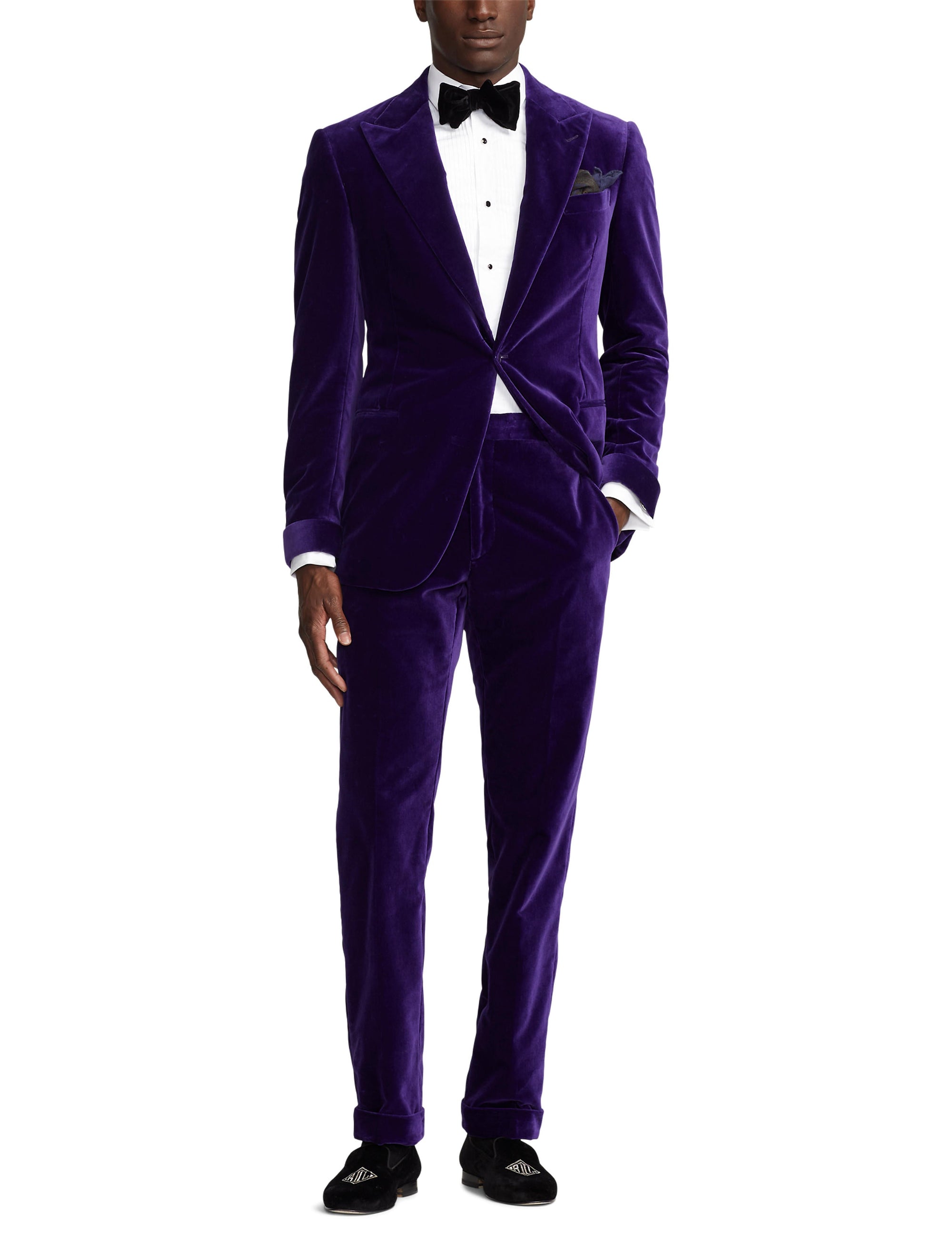 Alonzo bullion loafers in velvet - Polo Black